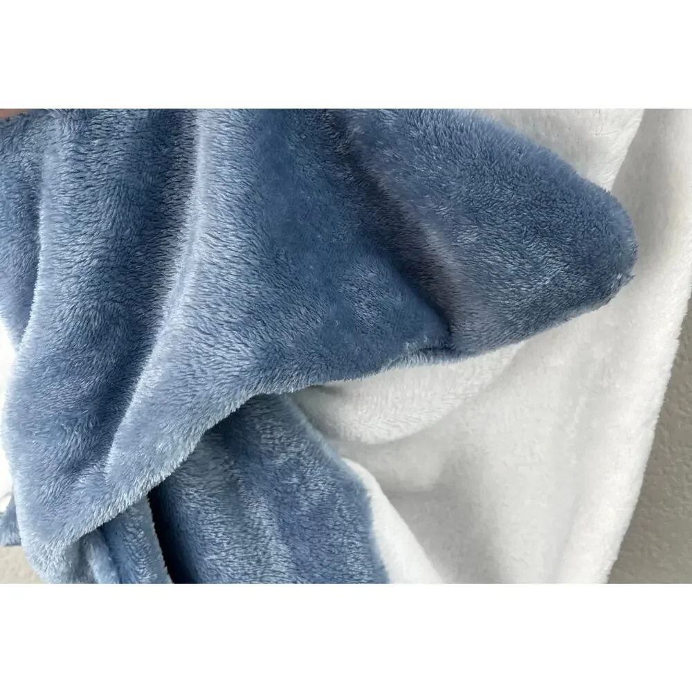 Kids Hooded Shark Blanket One Piece Soft Fleece Sleeping Bag Gray Large